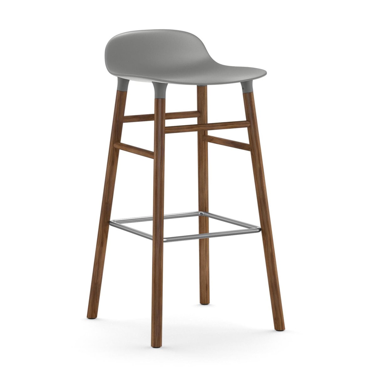 Form baarituoli saksanpähkinäjalat 75 cm harmaa