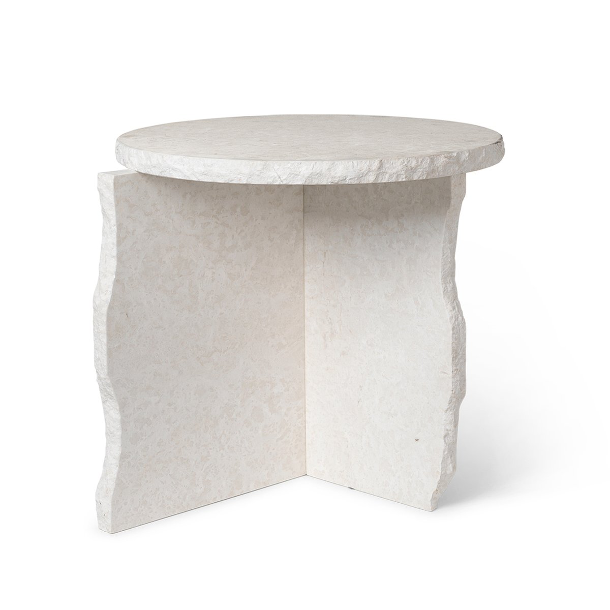 Mineral Sculptural pöytä Ø52 cm Bianco Curia
