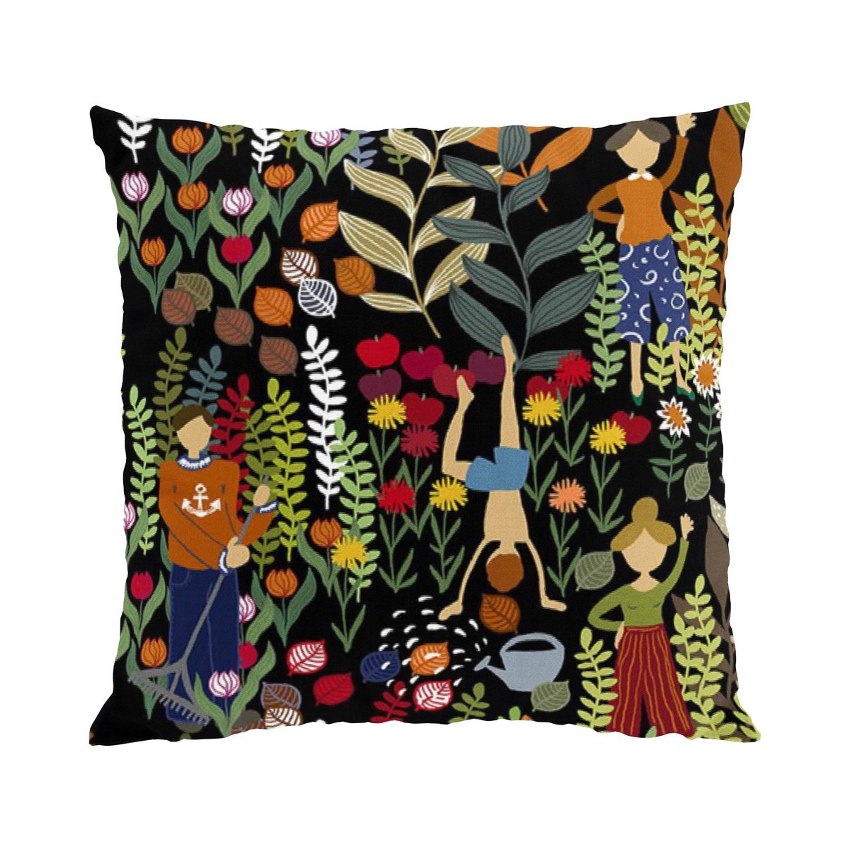 Trädgård tyynynpäällinen 47x47 cm Musta-monivärinen