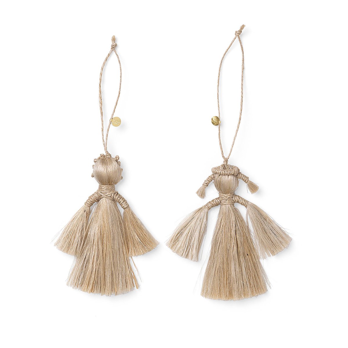 Wing angels joulukoriste 9 cm 2 kpl Natural