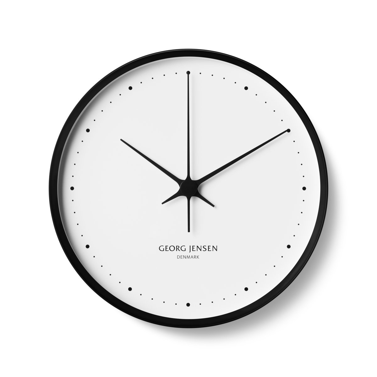 Henning Koppel -seinäkello, Ø 30 cm Musta-valkoinen