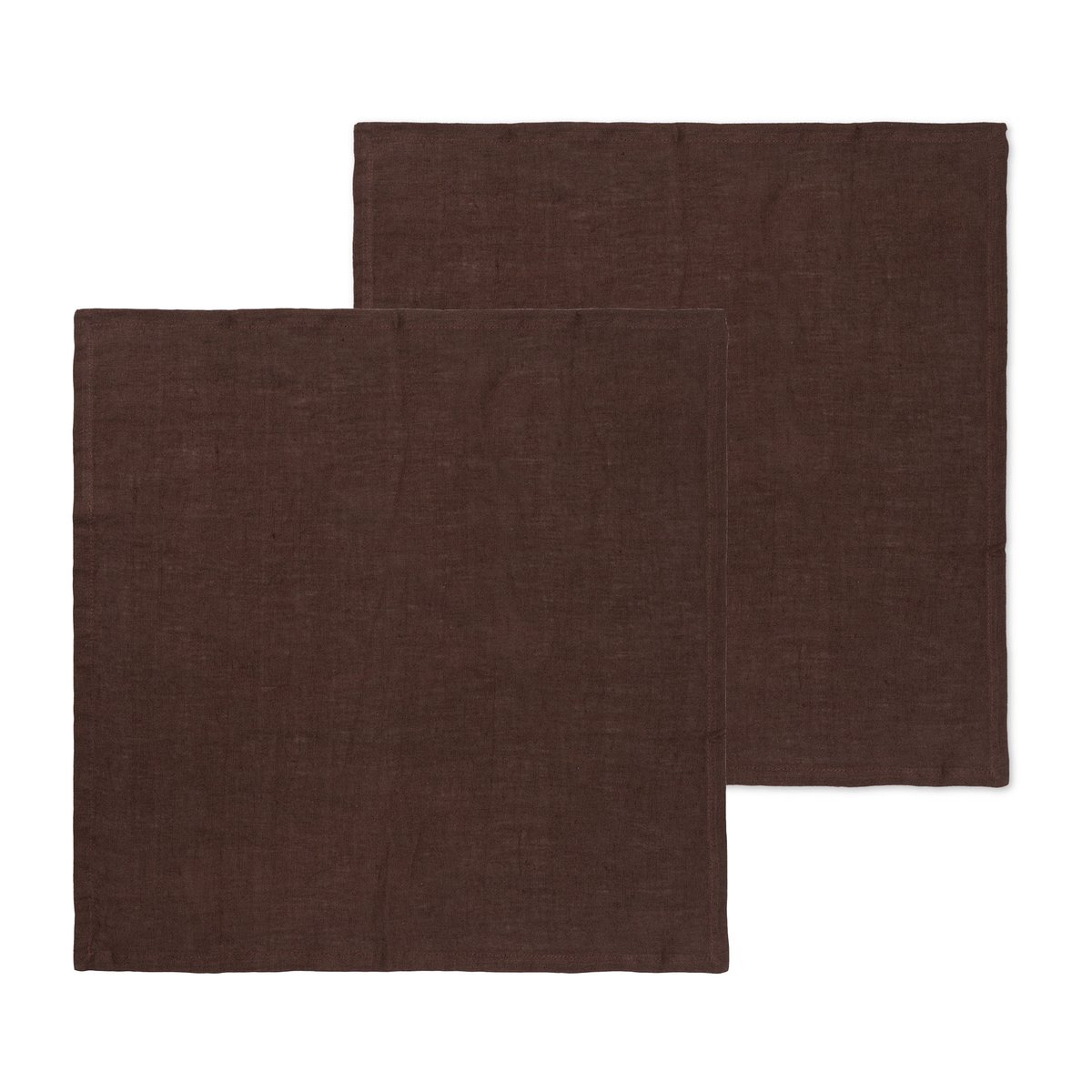 Ferm Living linnelautasliinat 2-pack Chocolate