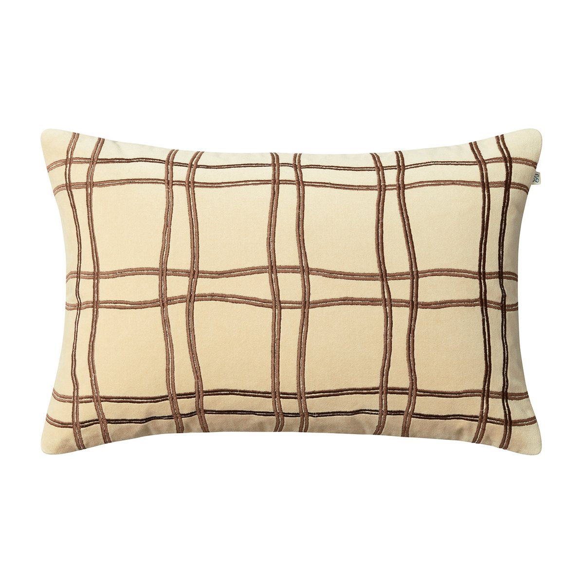 Tattersall tyynyliina 40x60 cm Beige-cognac