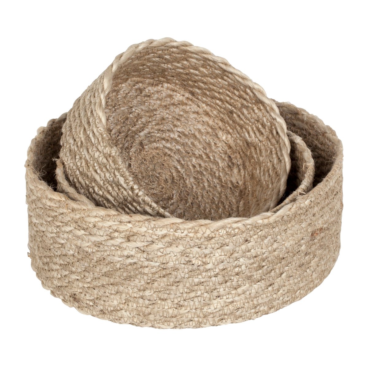 Twisted leipäkori 3-pack Luonto-harmaa