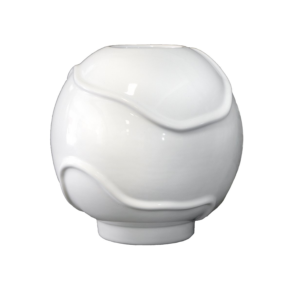 Form maljakko Ø 18 cm Shiny white
