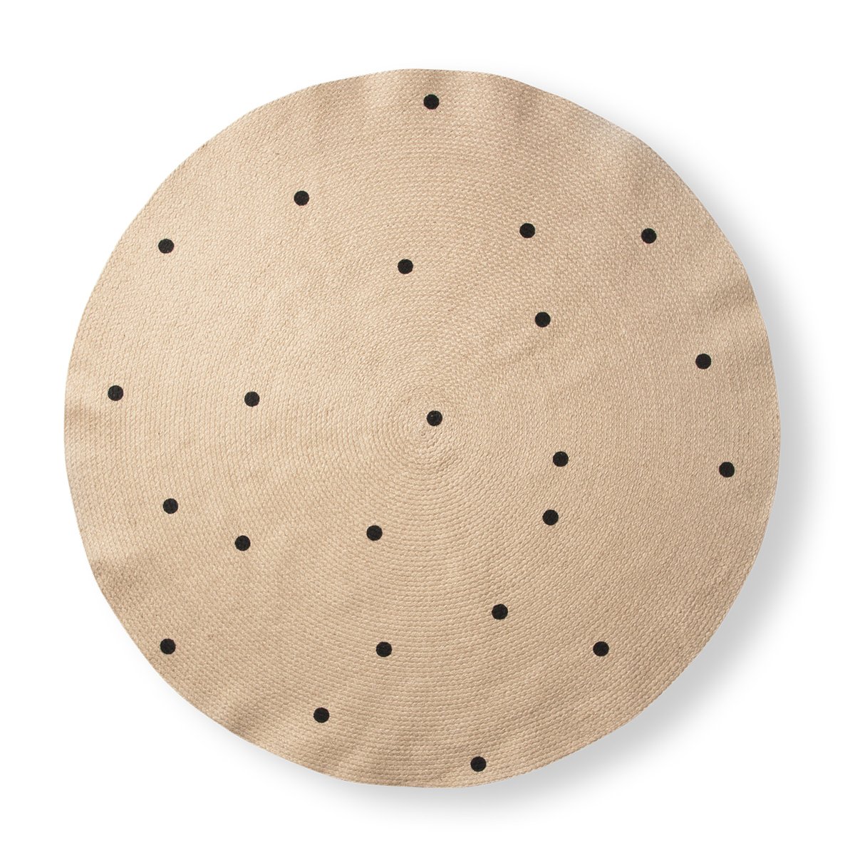 Ferm Living matto pyöreä Ø130 cm Black dots