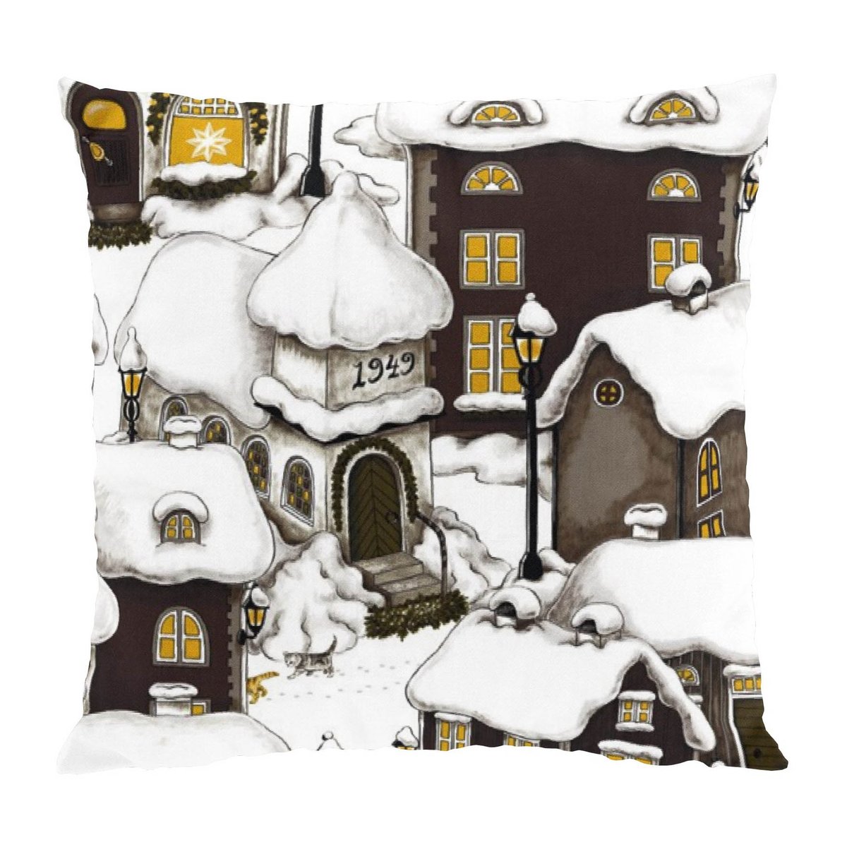 Lyckeby tyynyliina 43x43 cm Ruskea