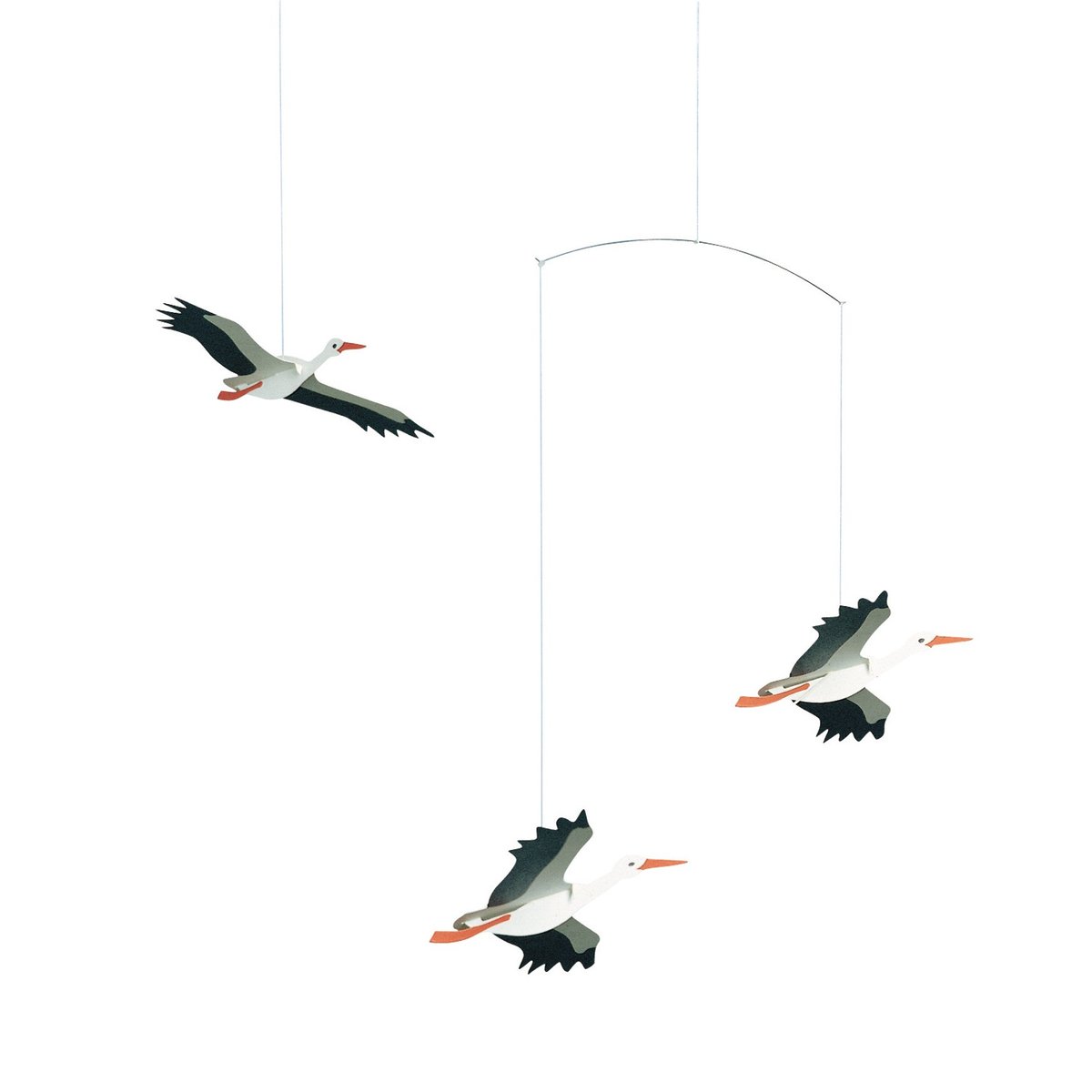 Lucky storks -mobile monivärinen