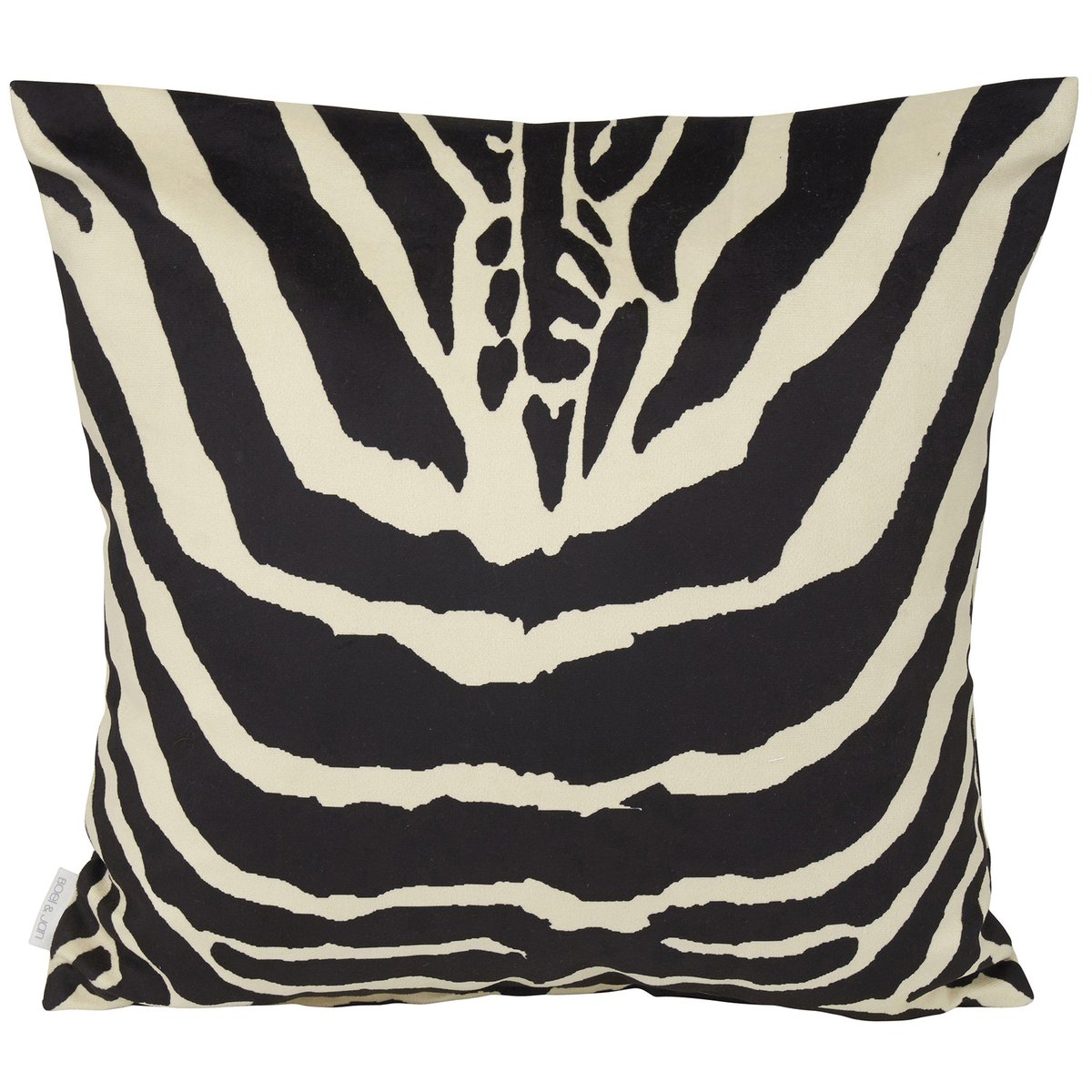 Safari Zebra -tyynynpäällinen, 60 x 60 cm Musta-valkoinen