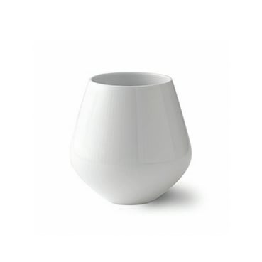 White Fluted maljakko 15 cm