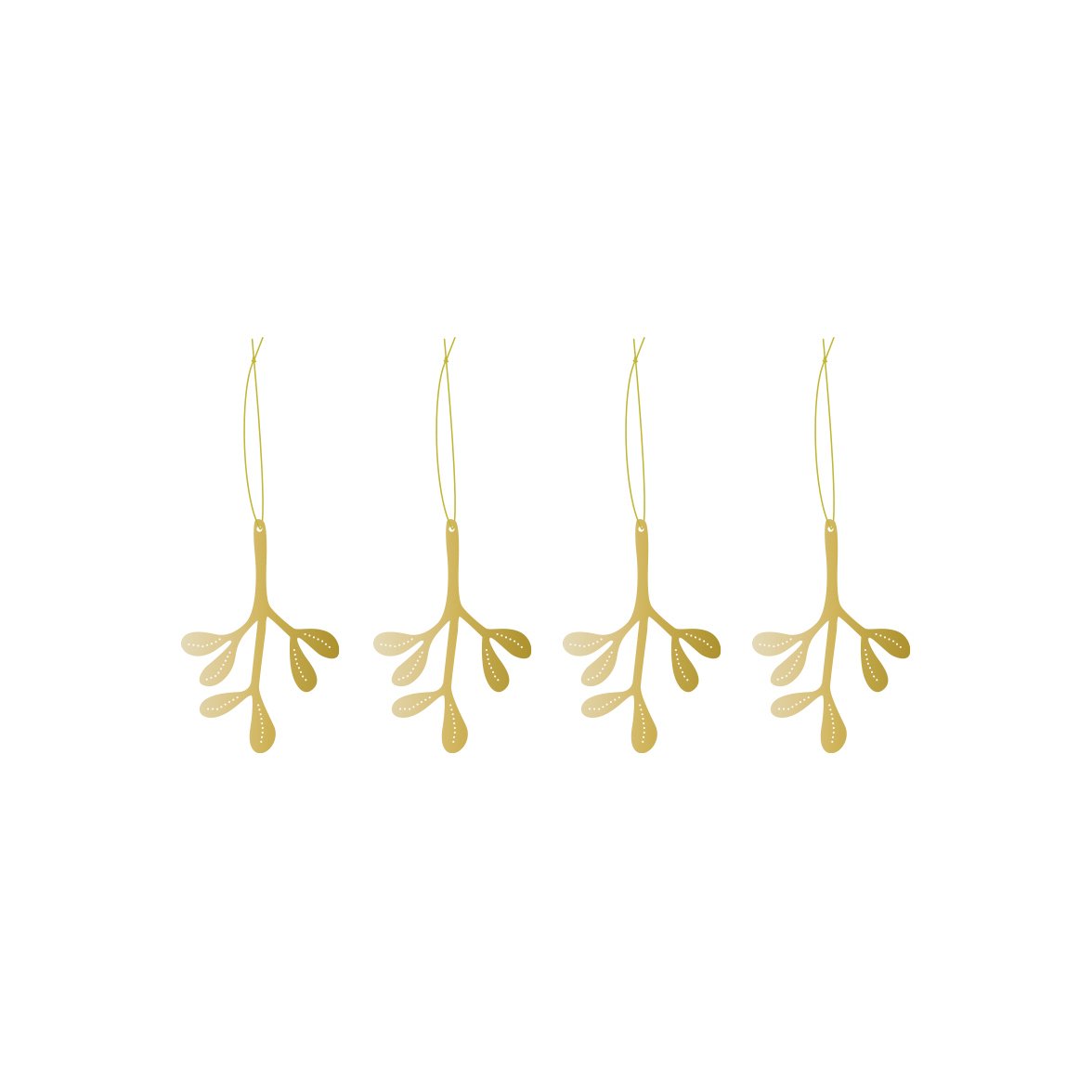 Cooee joulukoriste messinki 4-pack Mistletoe
