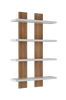 Hyllykkö Nergis, valkoinen, tammi, 50x17x80cm