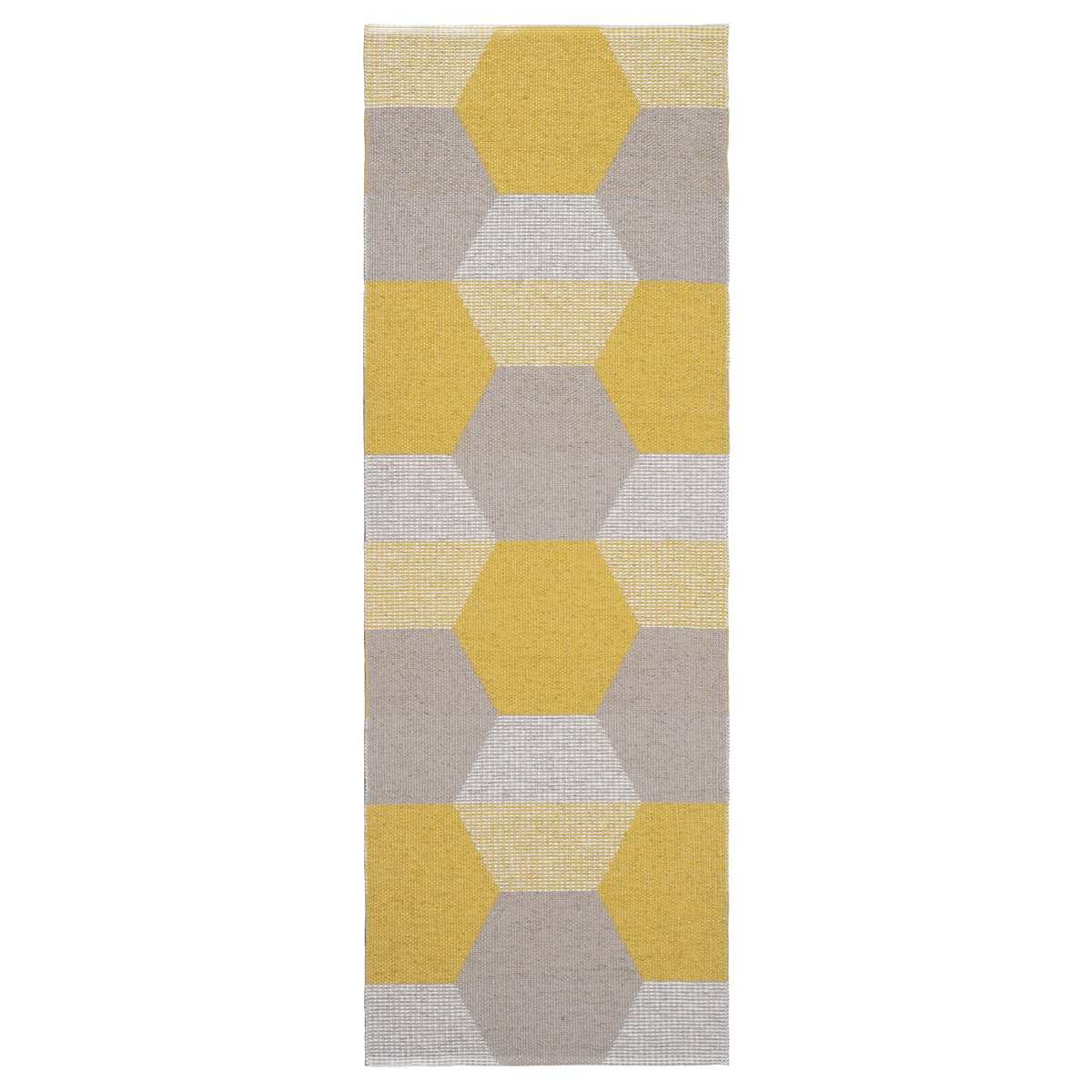 Puck muovimatto 70x195 cm Keltainen-harmaa (sun)