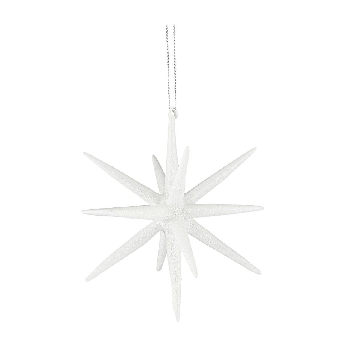 Spike joulukoriste Ø12 cm Valkoinen-glitter