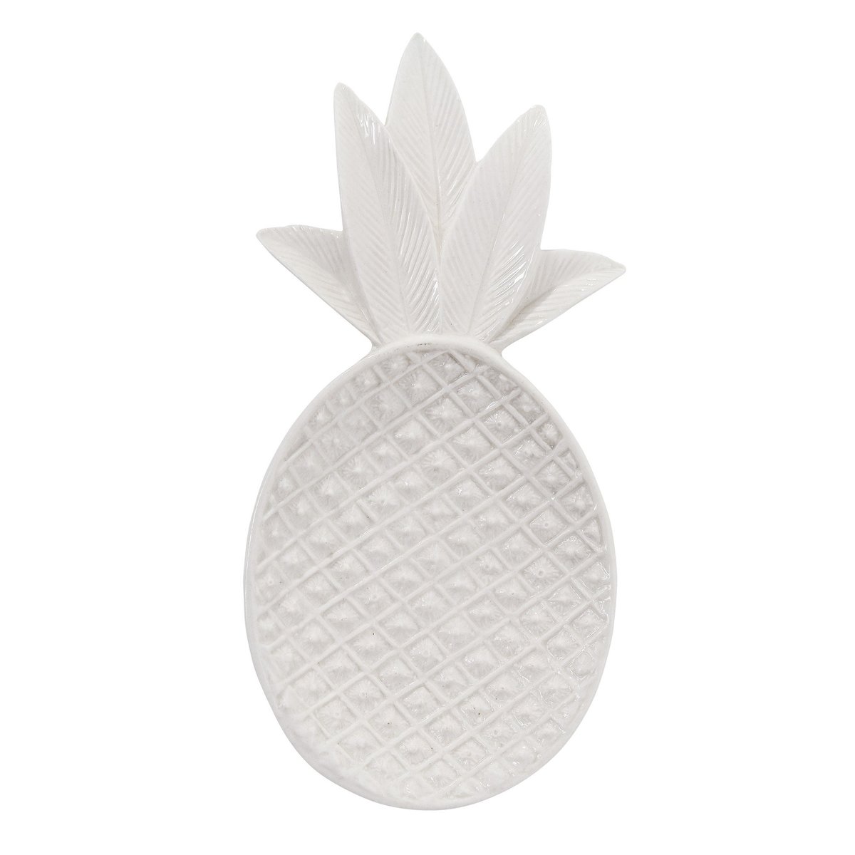 Pineapple koristetarjotin valkoinen