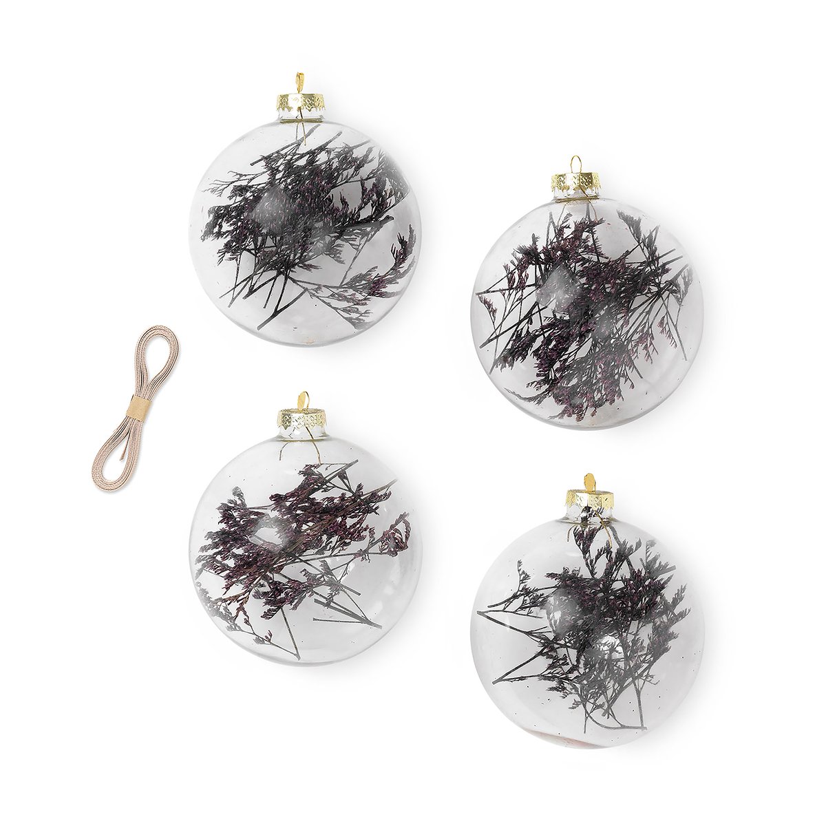 Flora joulukoriste large Ø10 cm 4-pack Purple