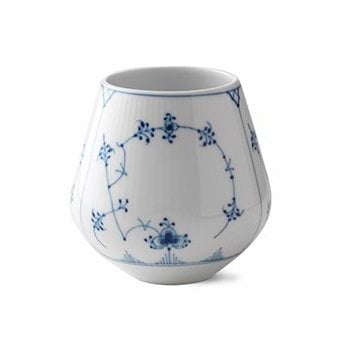 Blue Fluted Plain maljakko sininen 15 cm