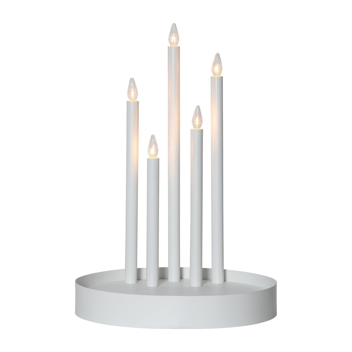 Deco adventtikynttilänjalka Valkoinen
