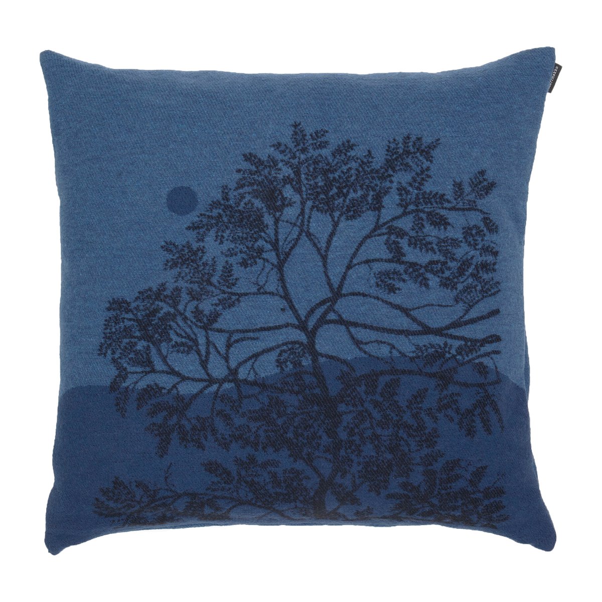 Puu Kuutamossa tyynyliina 50x50 cm HarmaaSininen-Sininen-musta