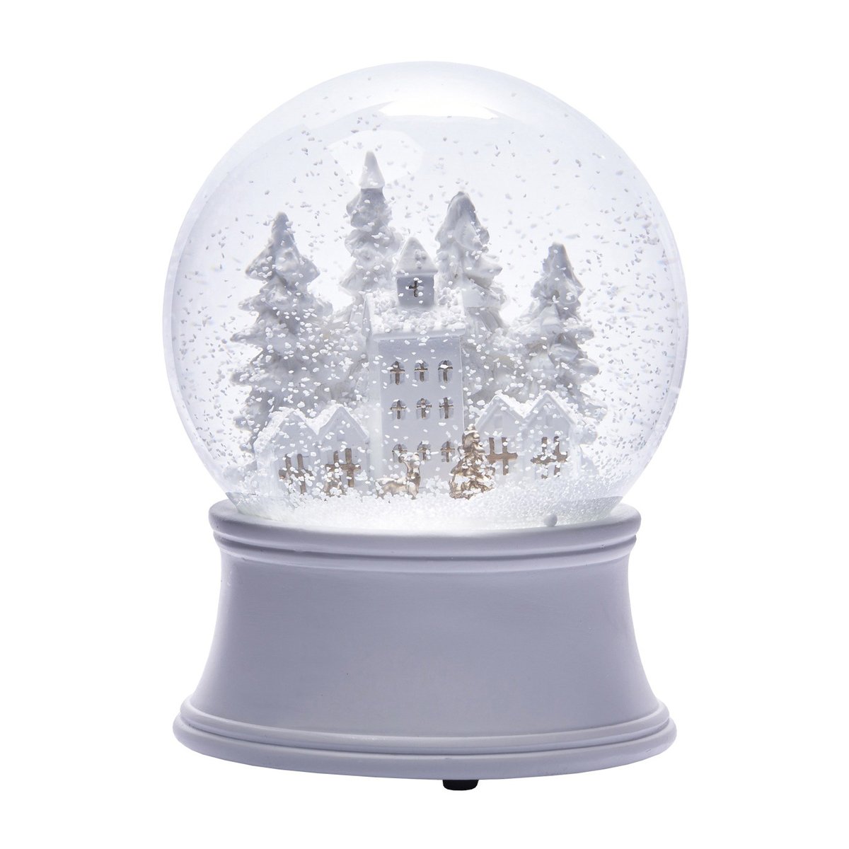 Snovia pyrypallo talvikaupunki 15 cm Valkoinen-kirkas