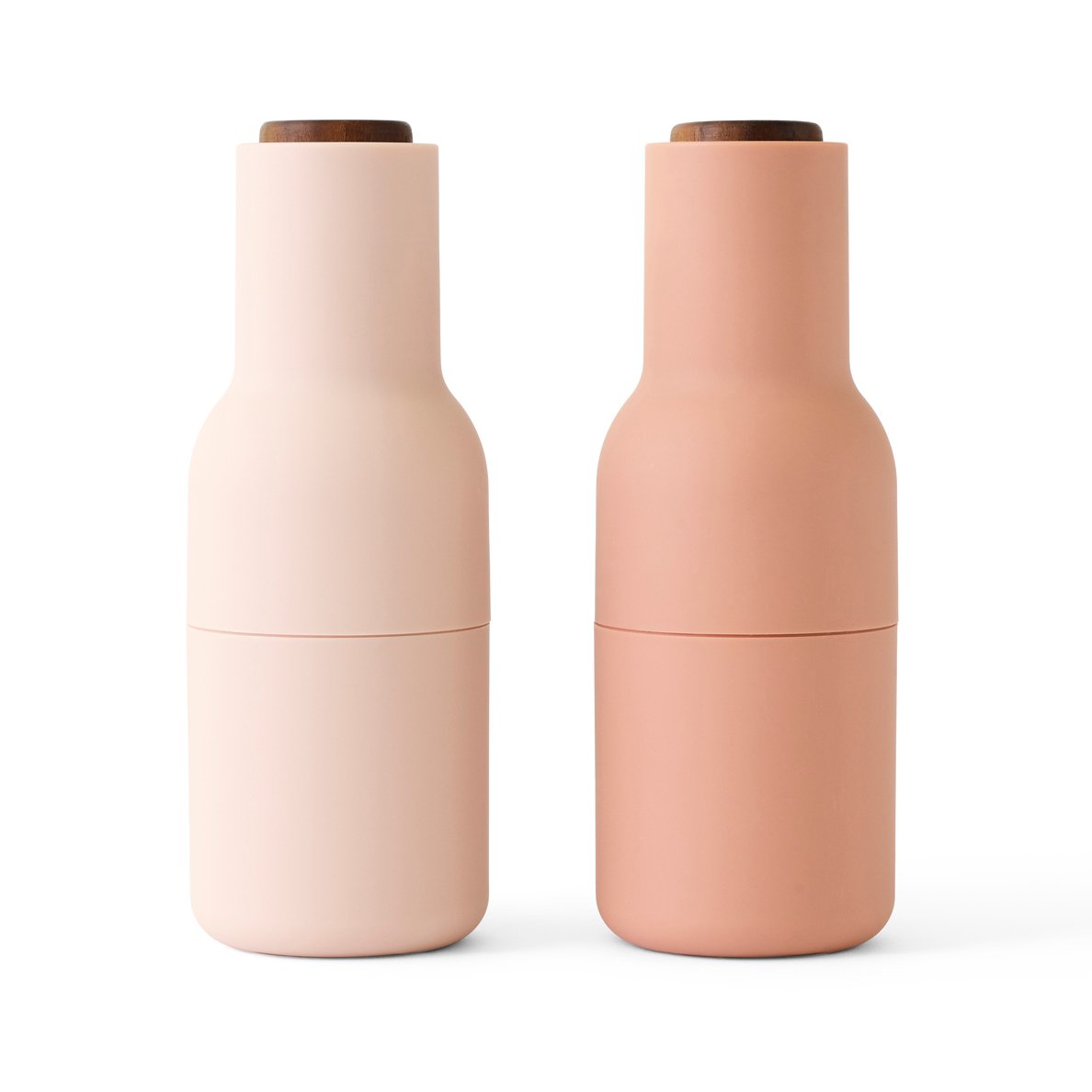 Bottle Grinder maustemylly 2 kpl Nudes (kansi pähkinäpuuta)