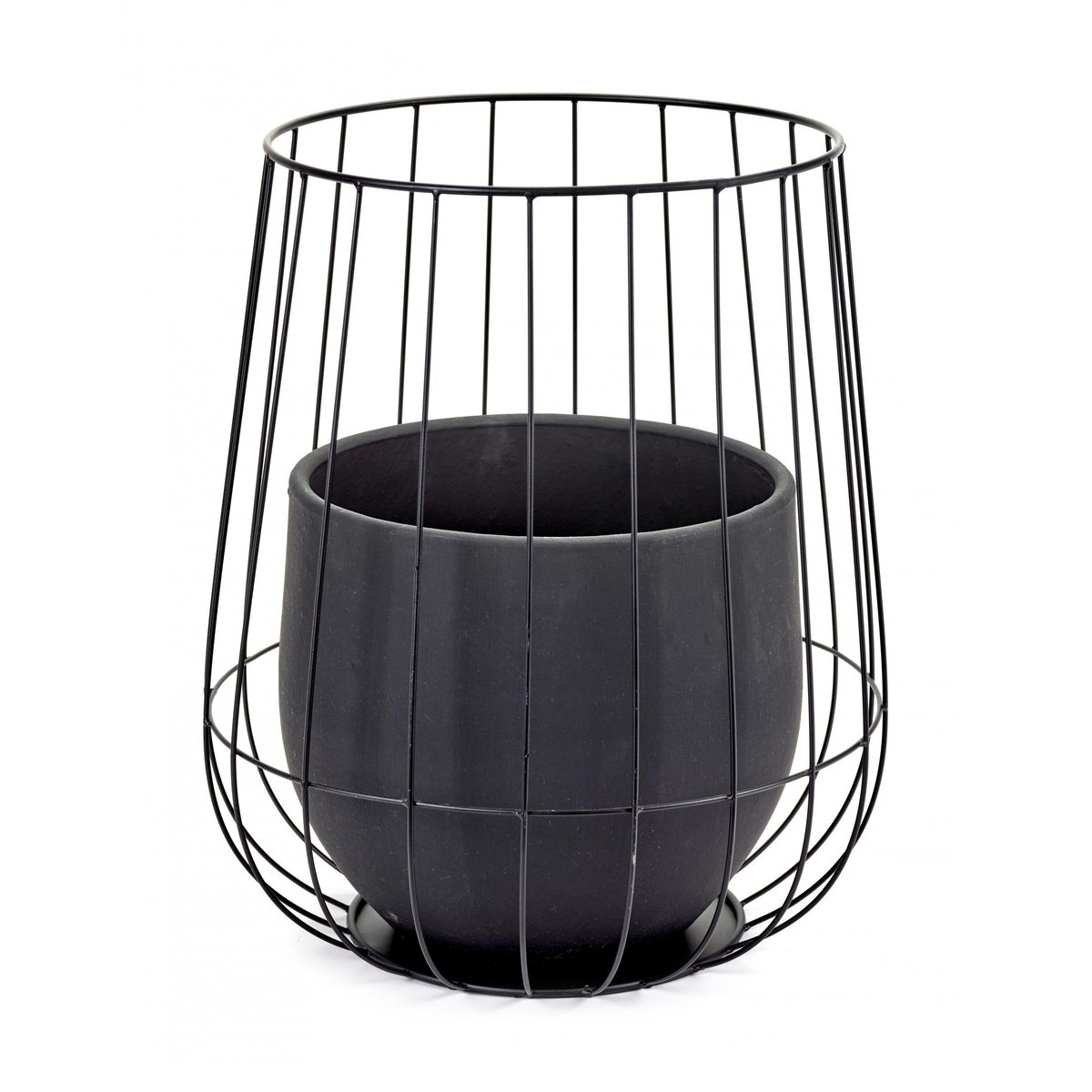 Serax kukkaruukku korissa 37x46 cm Black