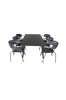 Ruokailuryhmä Dipp ja ruokapöydän tuolit Arrow, 6 kpl