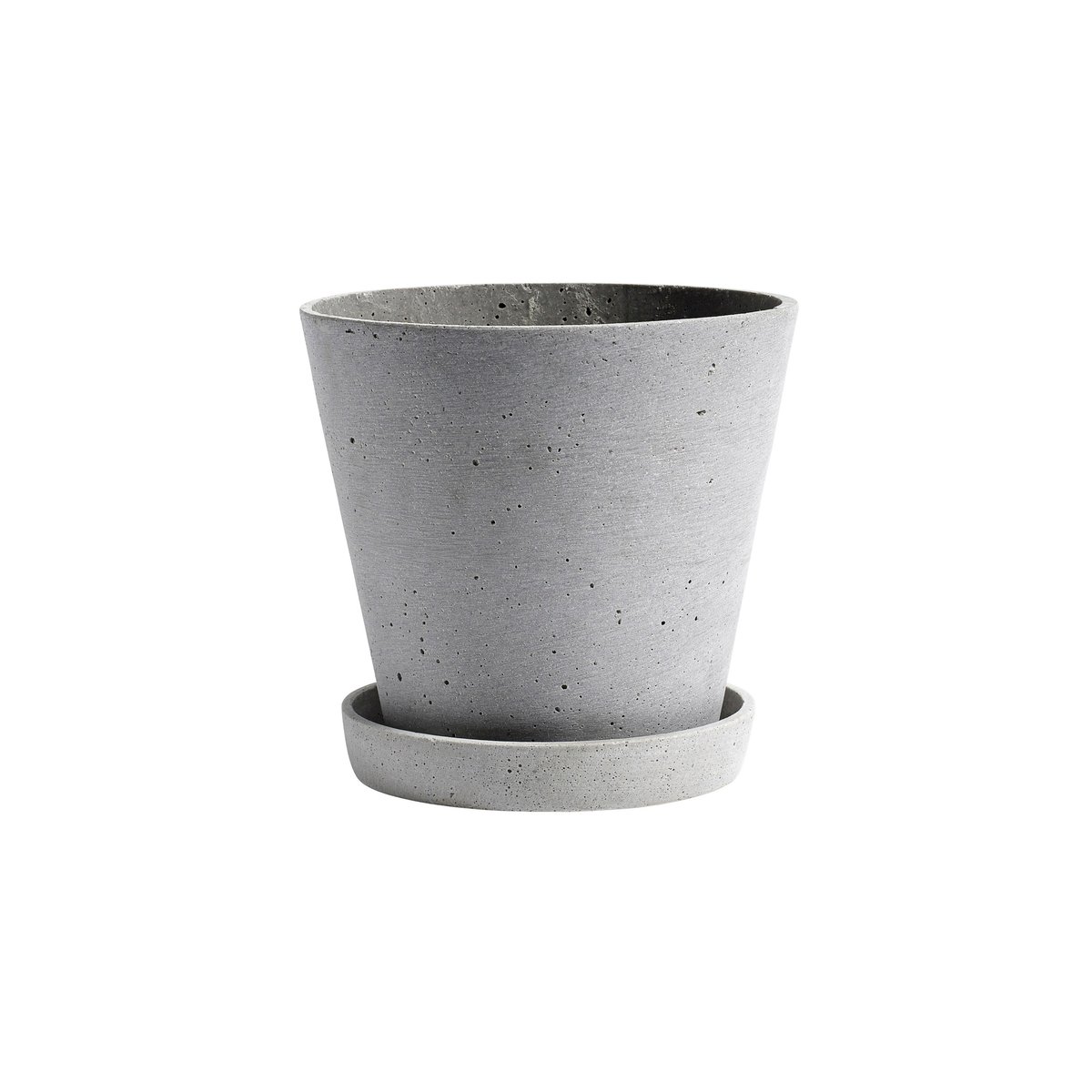 HAY Flowerpot with saucer -ruukku XL Harmaa