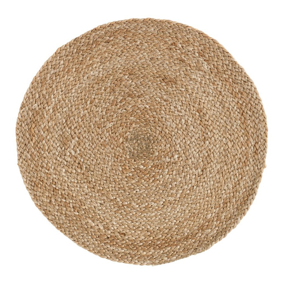 Jute Braided pöytätabletti Ø 38 cm Luonnonvärinen