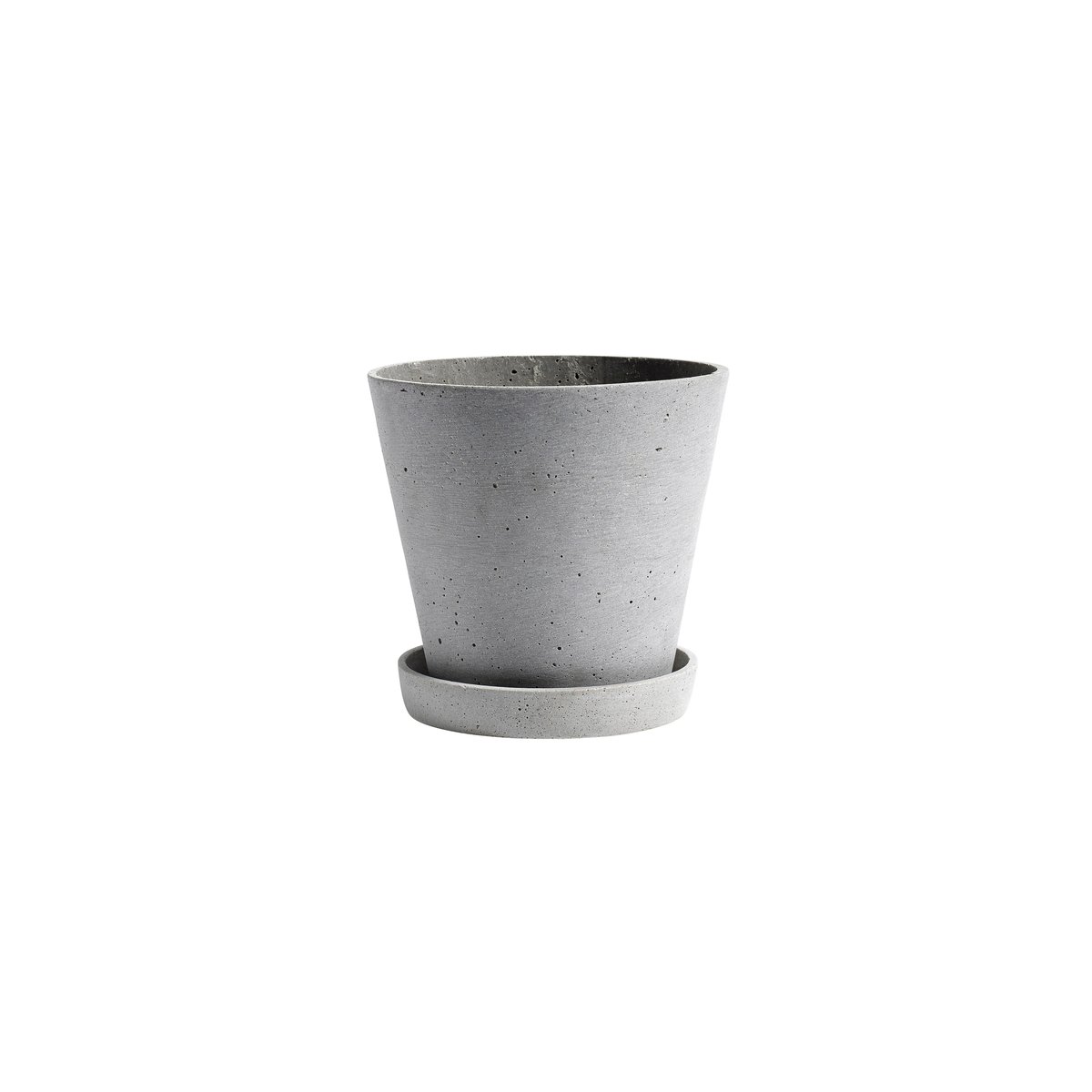 HAY Flowerpot with saucer -ruukku S Harmaa