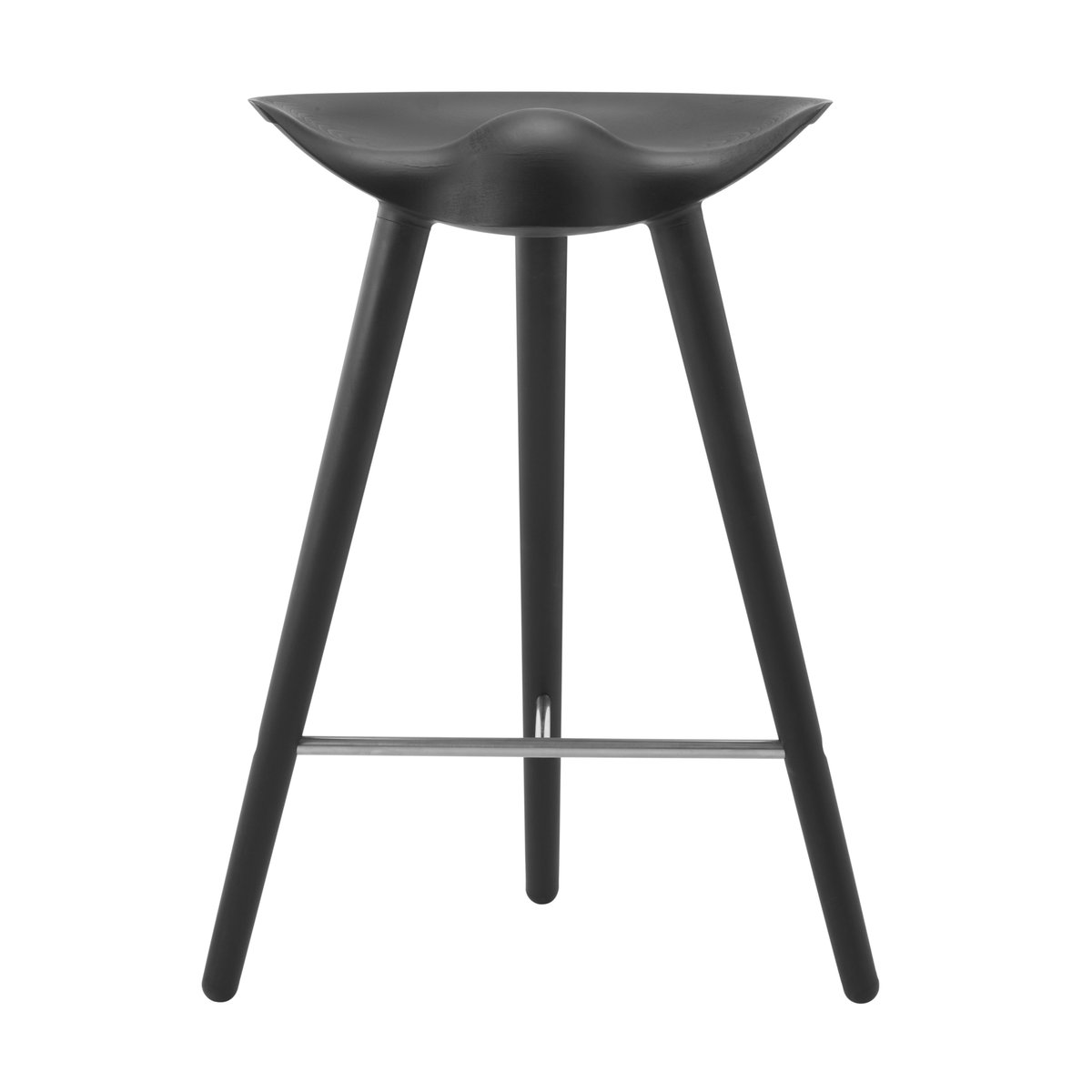 ML42 baarituoli 69 cm Mustaksi petsattu pyökki-teräs