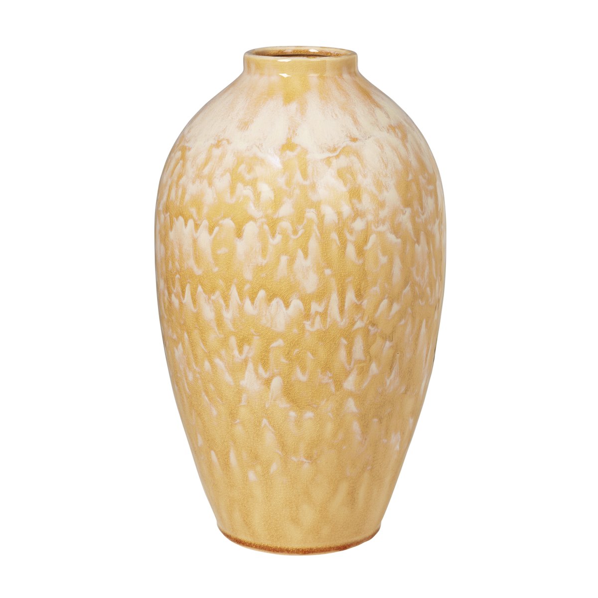 Ingrid keramiikkamaljakko 40 cm Tawny olive yellow