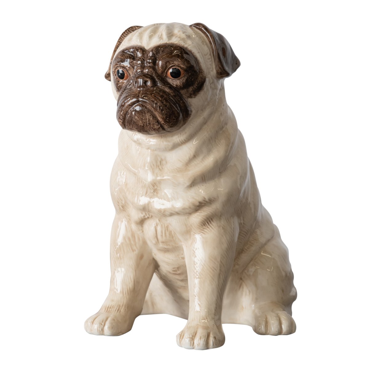 Big Pug -koriste 31 cm Beige