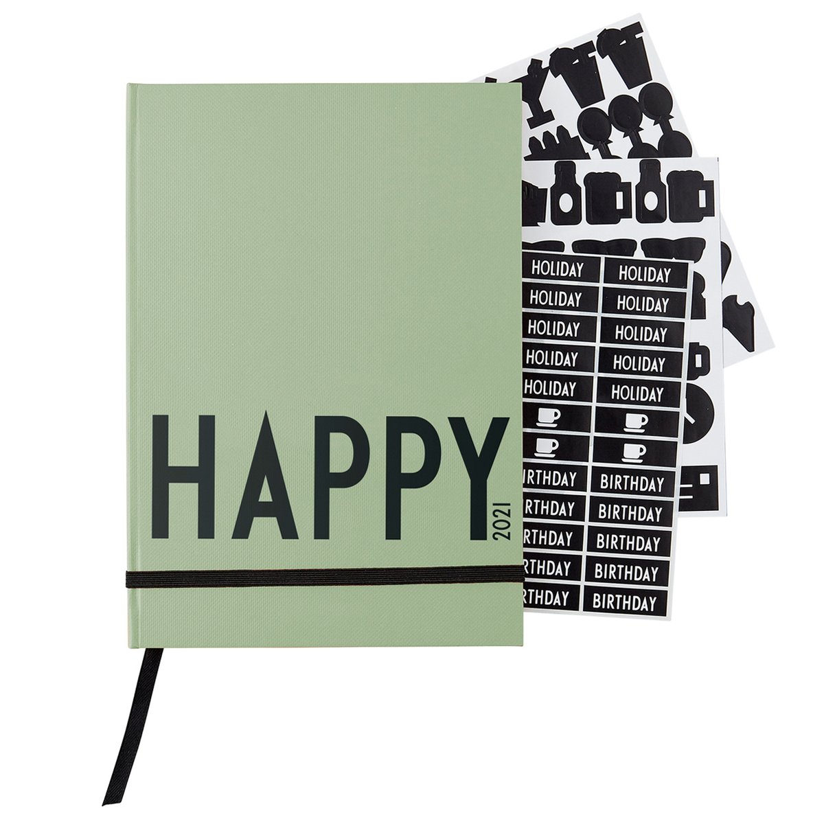 Design Letters -kalenteri 2021 Dark green