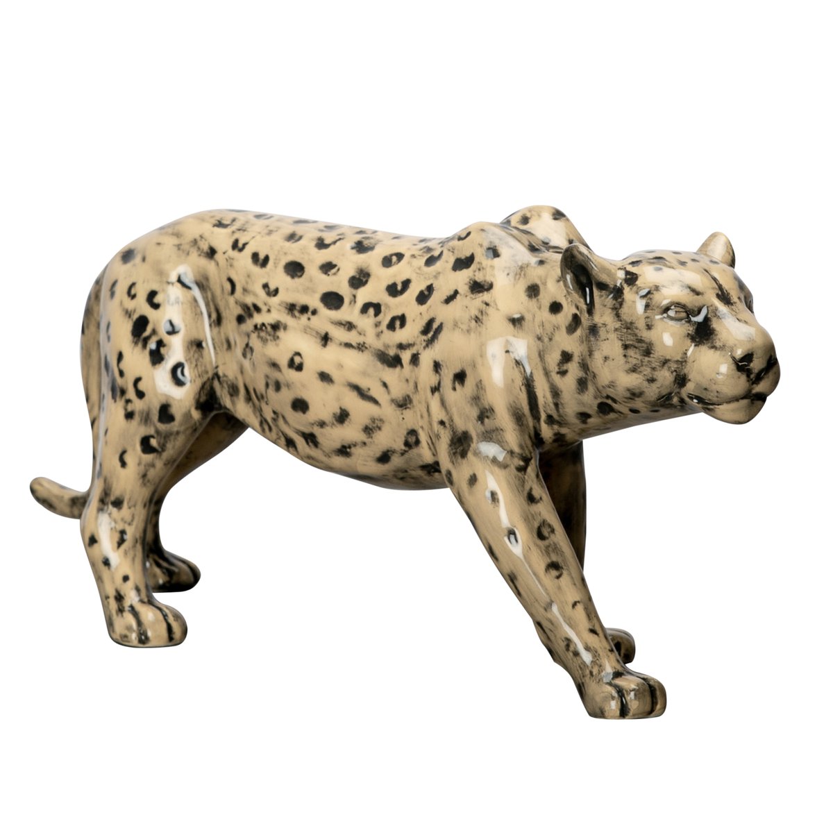 Leopard veistos ruskea-musta