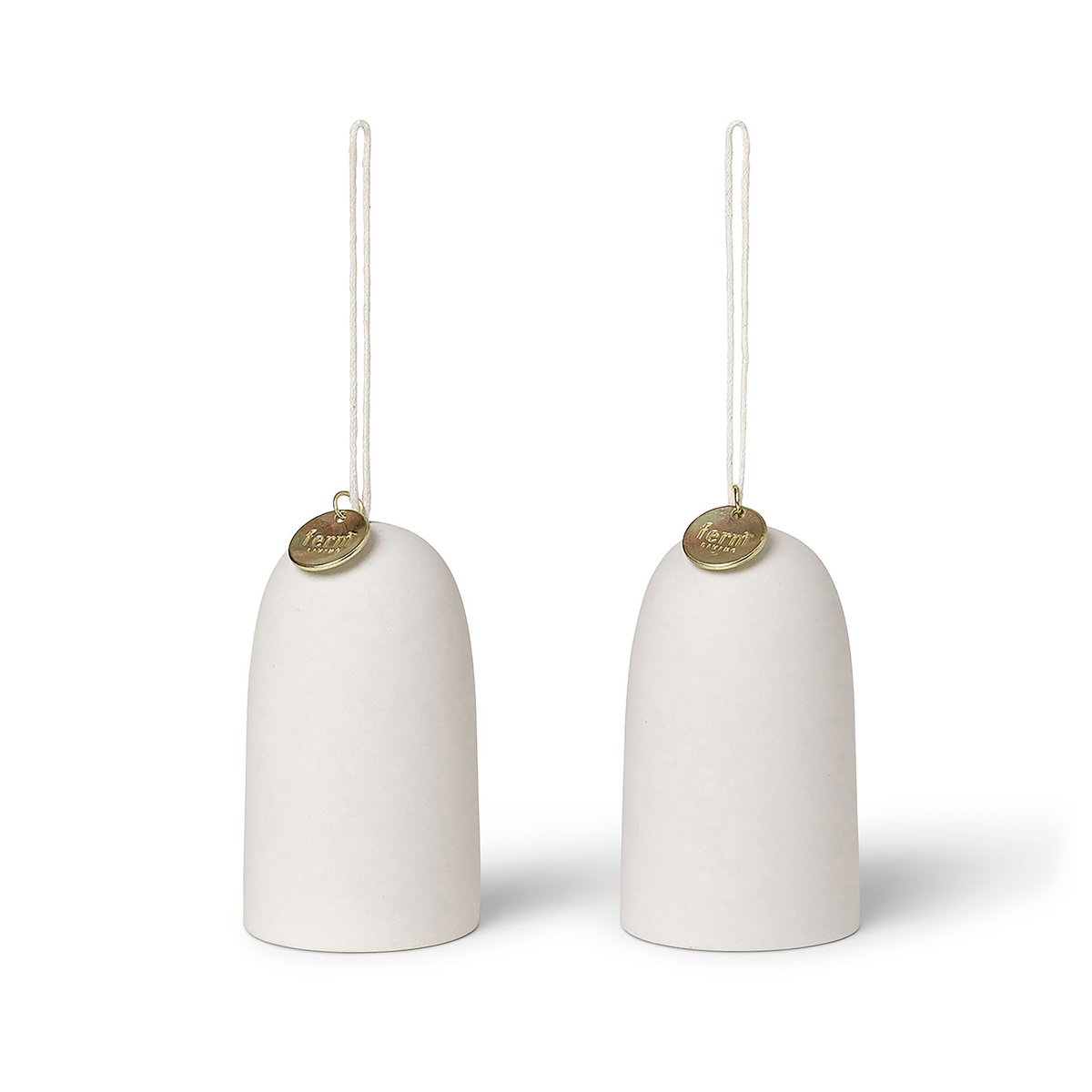 Bell kello joulukoriste Ø4 cm 2-pack Off-white