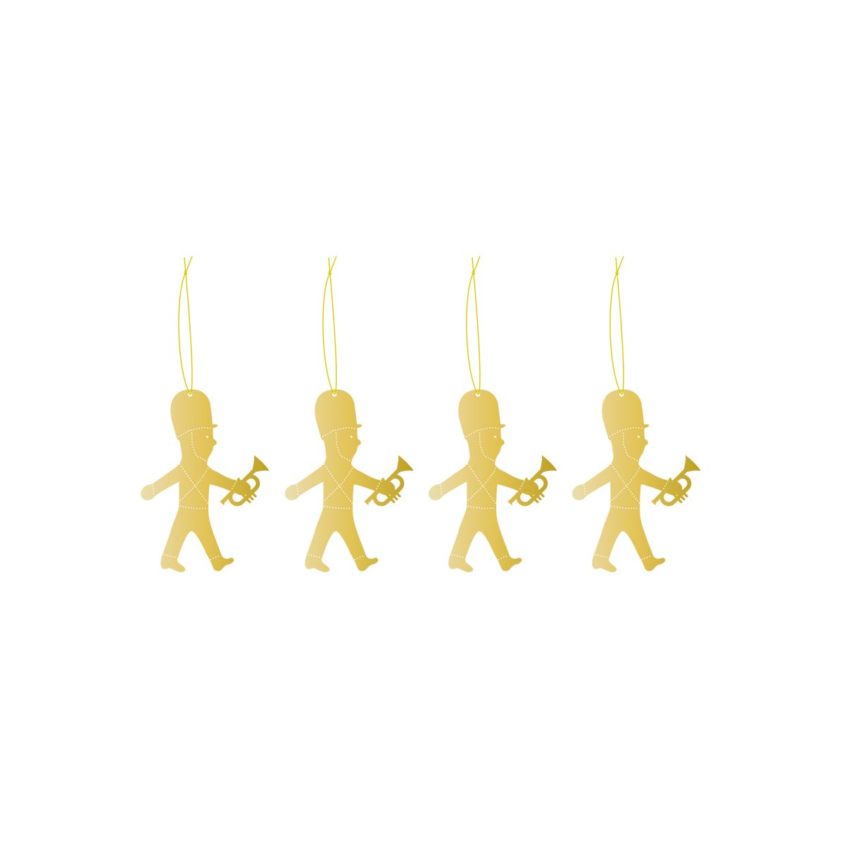 Cooee joulukoriste messinki 4-pack Trumpet boy