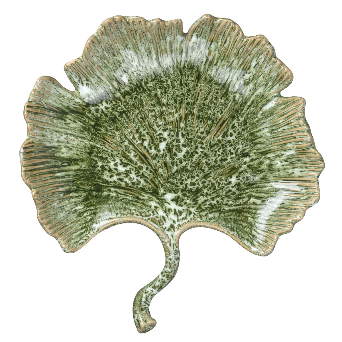 Ginkgo koristelautanen Green