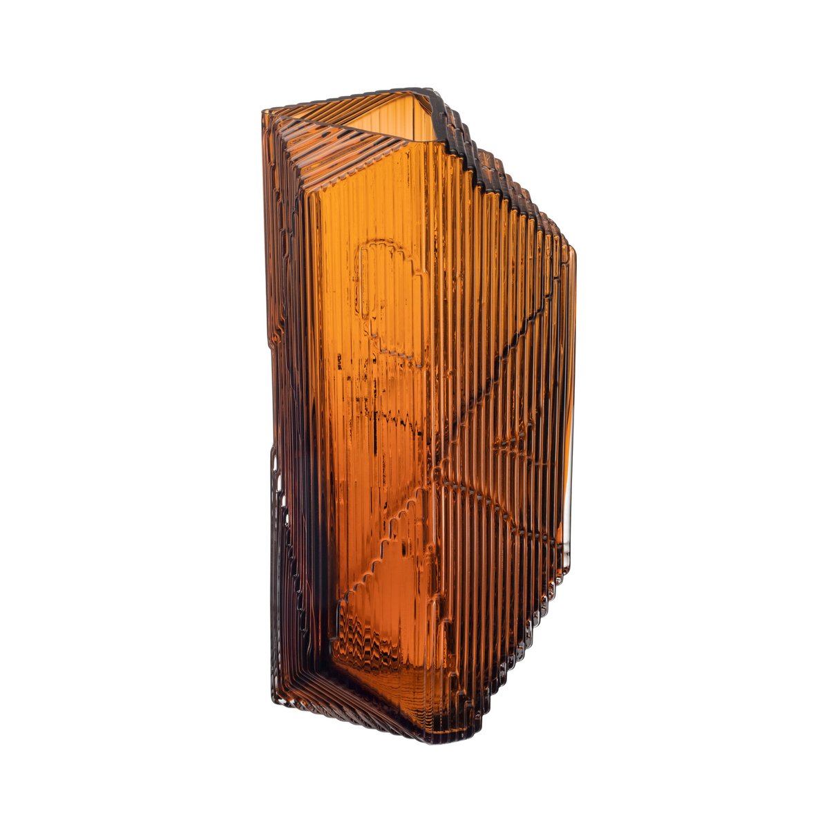 Kartta lasiveistos 33 cm Kupari