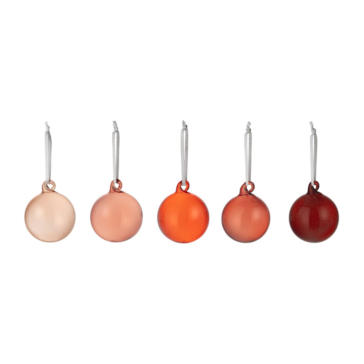 Iittala julkula lasi Ø4 cm 5 osaa Punainen
