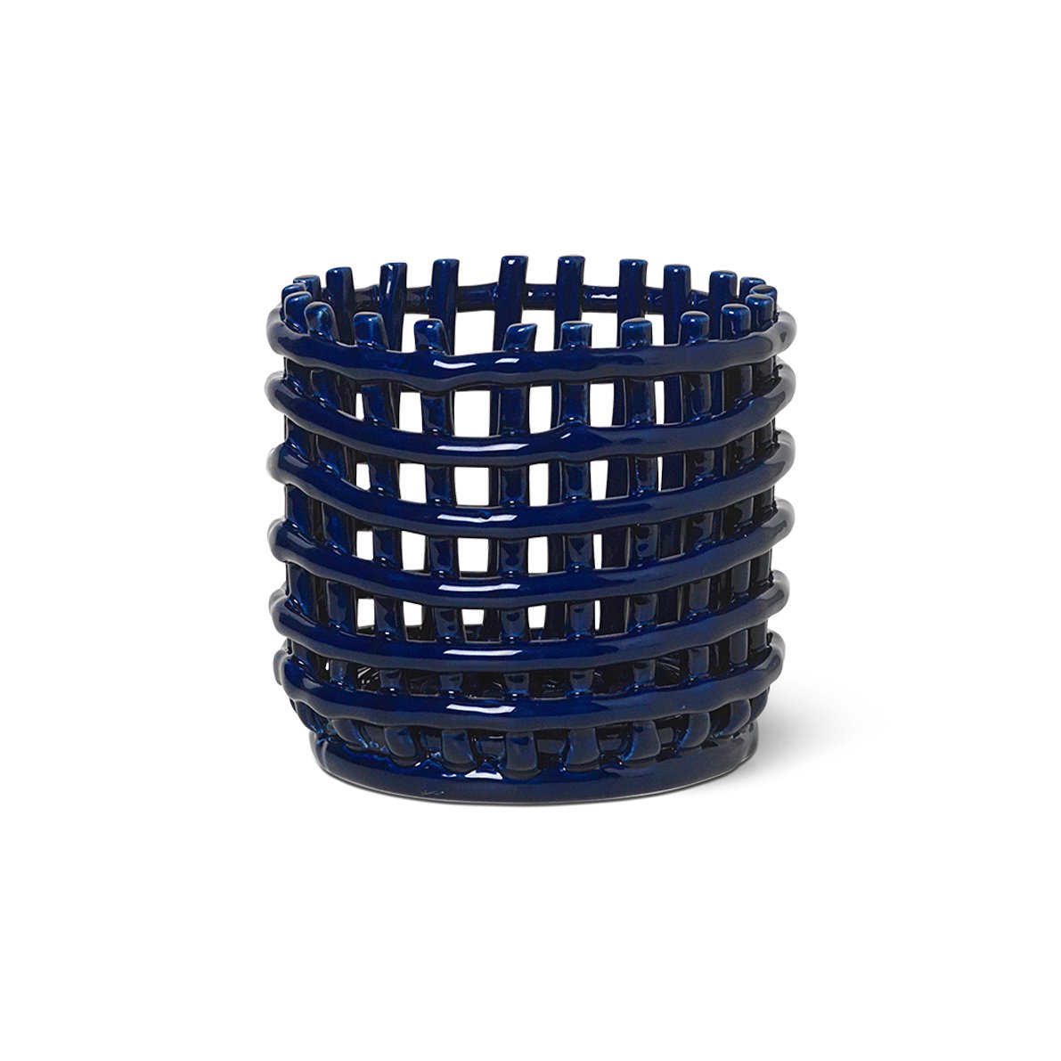 Ceramic punottu kori Ø 16 cm Sininen