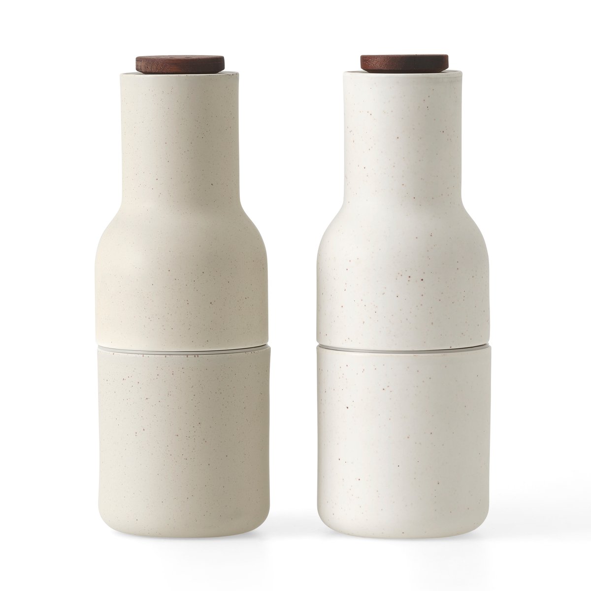 Bottle Grinder -maustemylly keramiikka, 2-pakkaus Hiekka (saksanpähkinänvärinen kansi)