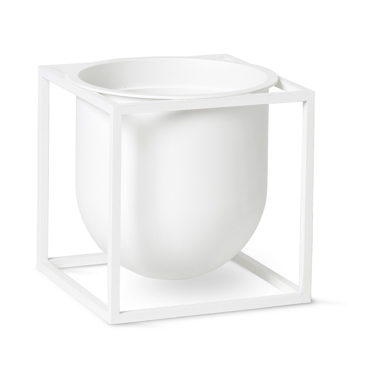 Kubus kukkaruukku 14 cm Valkoinen