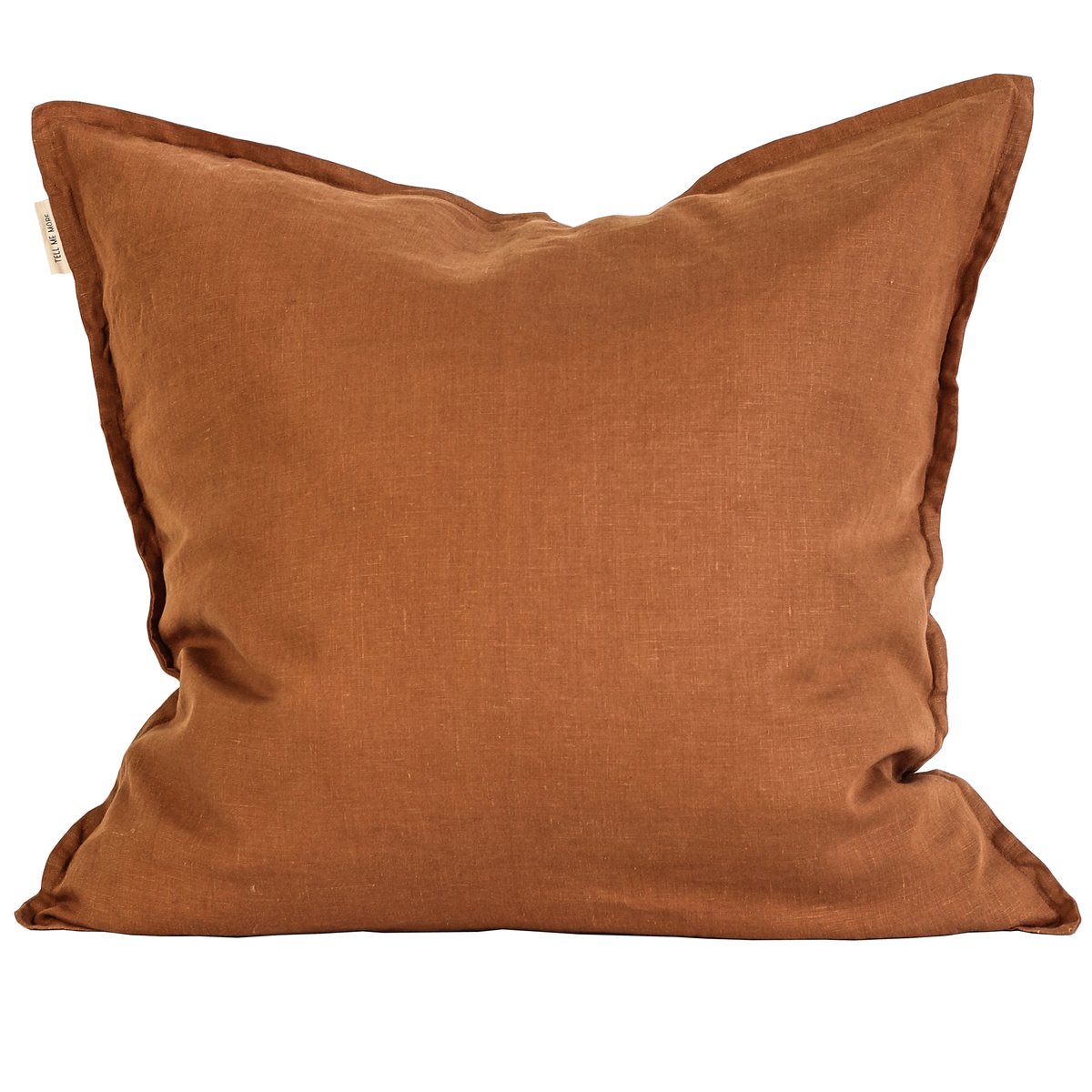 Washed linen tyynynpäällinen 50 x 50 cm Amber (ruskea)