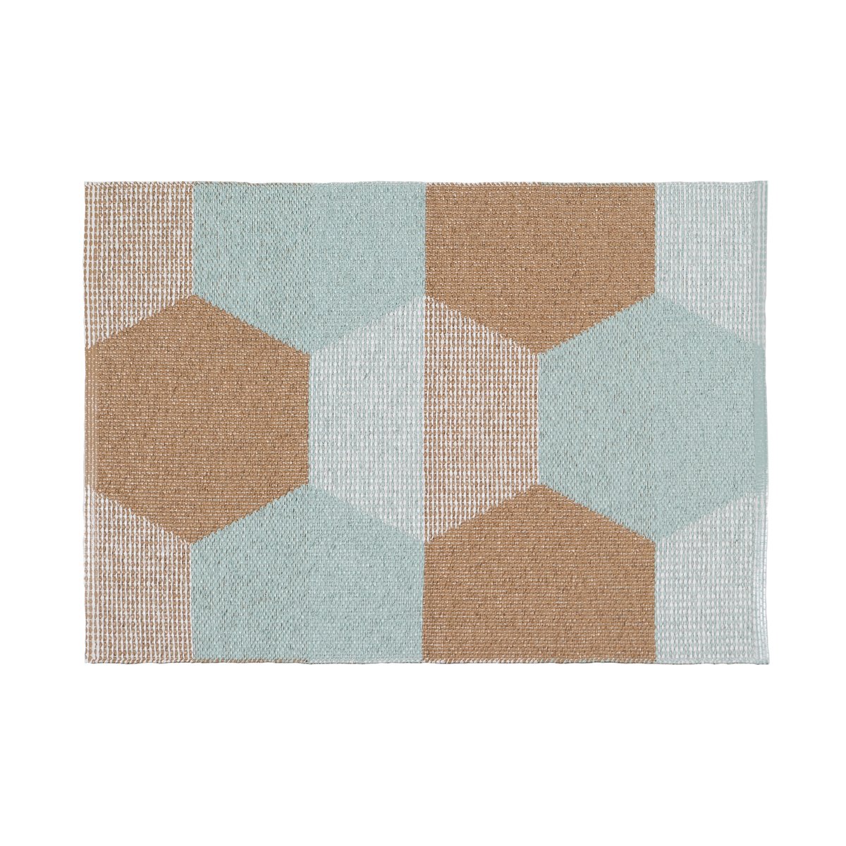 Puck muovimatto 70x95 cm Ruskea-sininen (aqua)