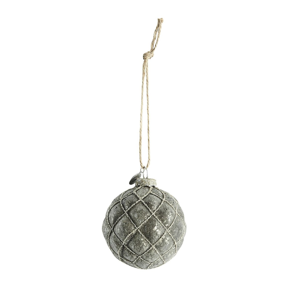Norille joulukuusenpallo, Ø 8 cm Tummanharmaa