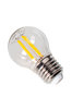 Filamenttikoristelamppu LED, himmennettävä pallolamppu E27, 4 W, Ø 45 mm, meripihka