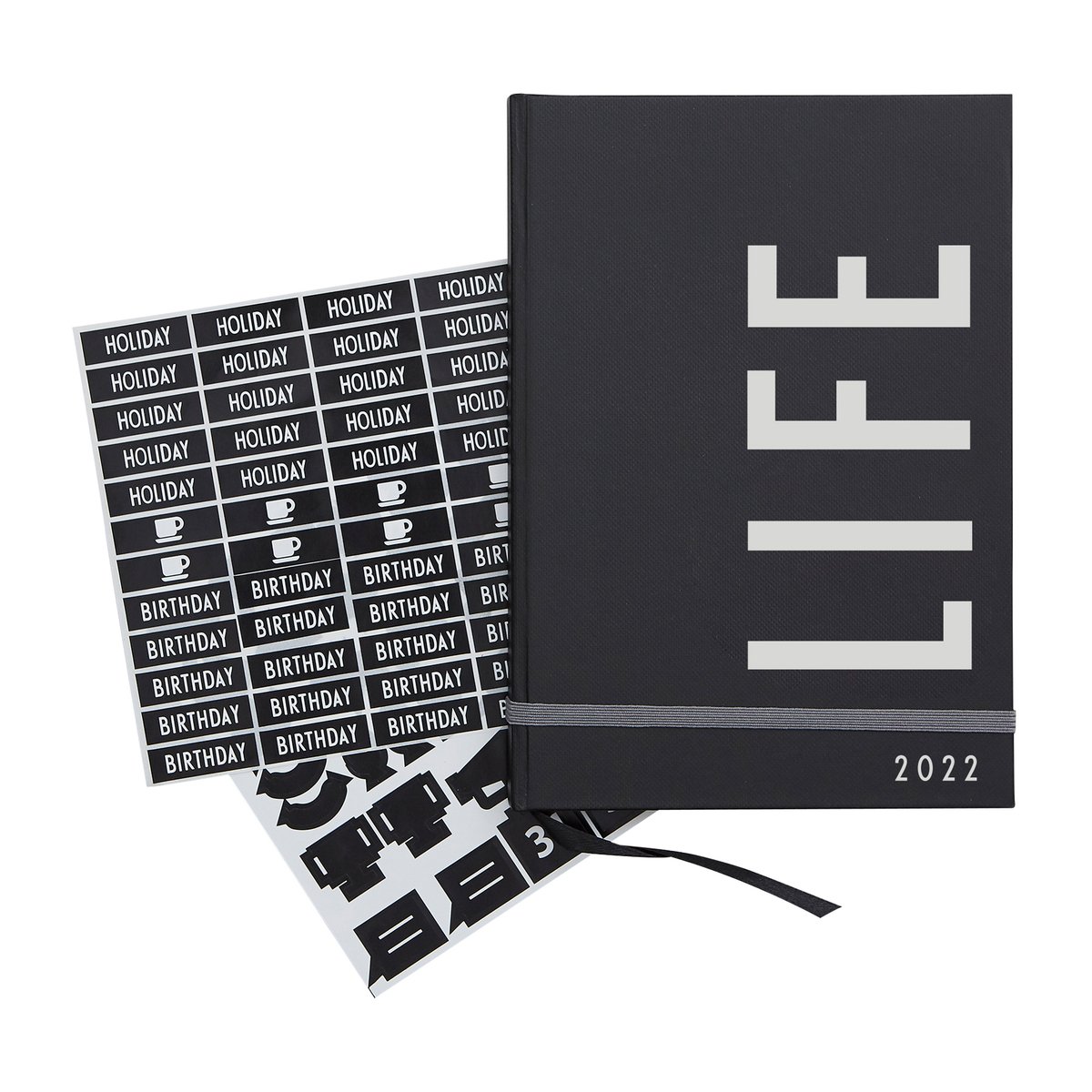 Design Letters kalenteri 2022 Black