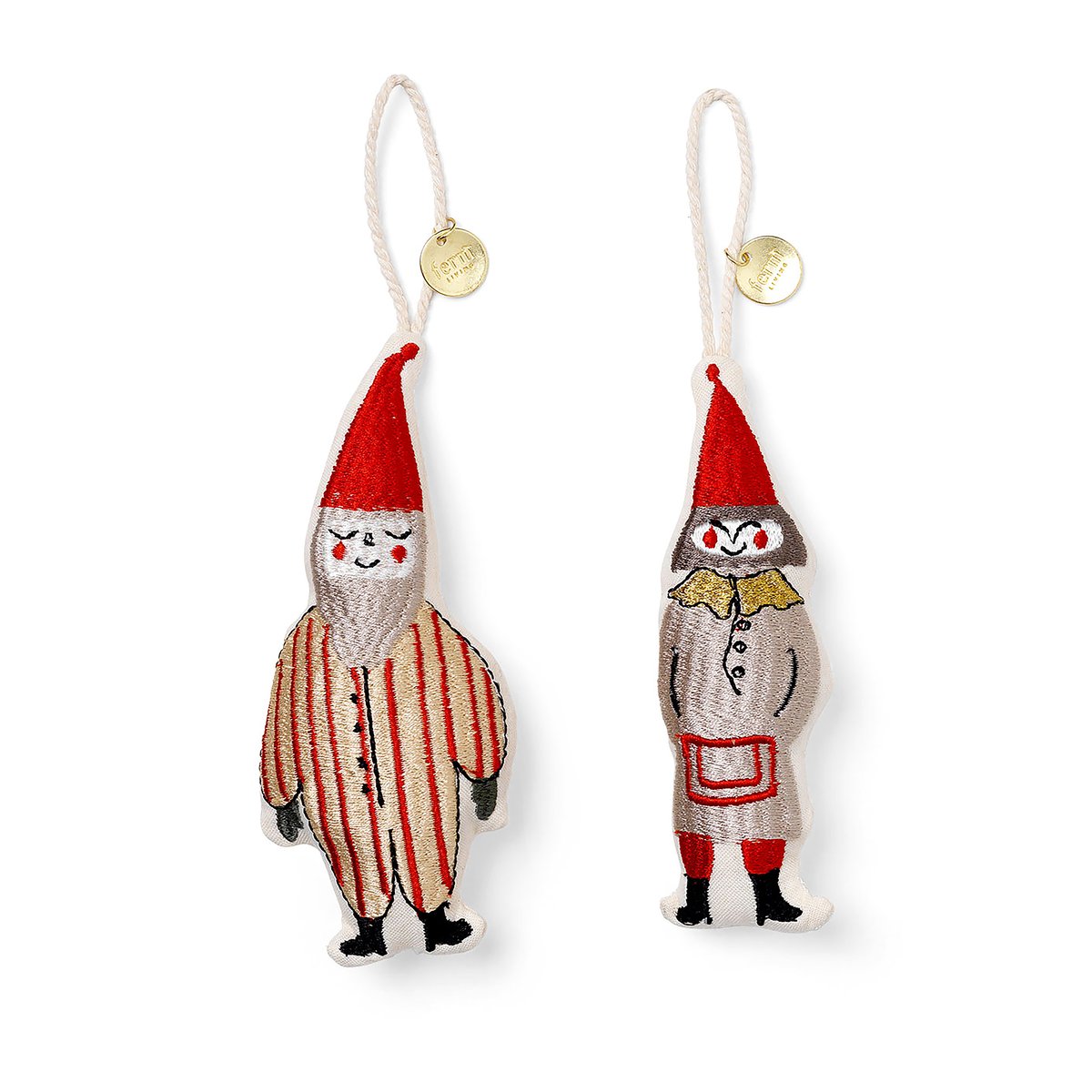 Elf pair joulukoriste 13,5 cm 2-pack Striped