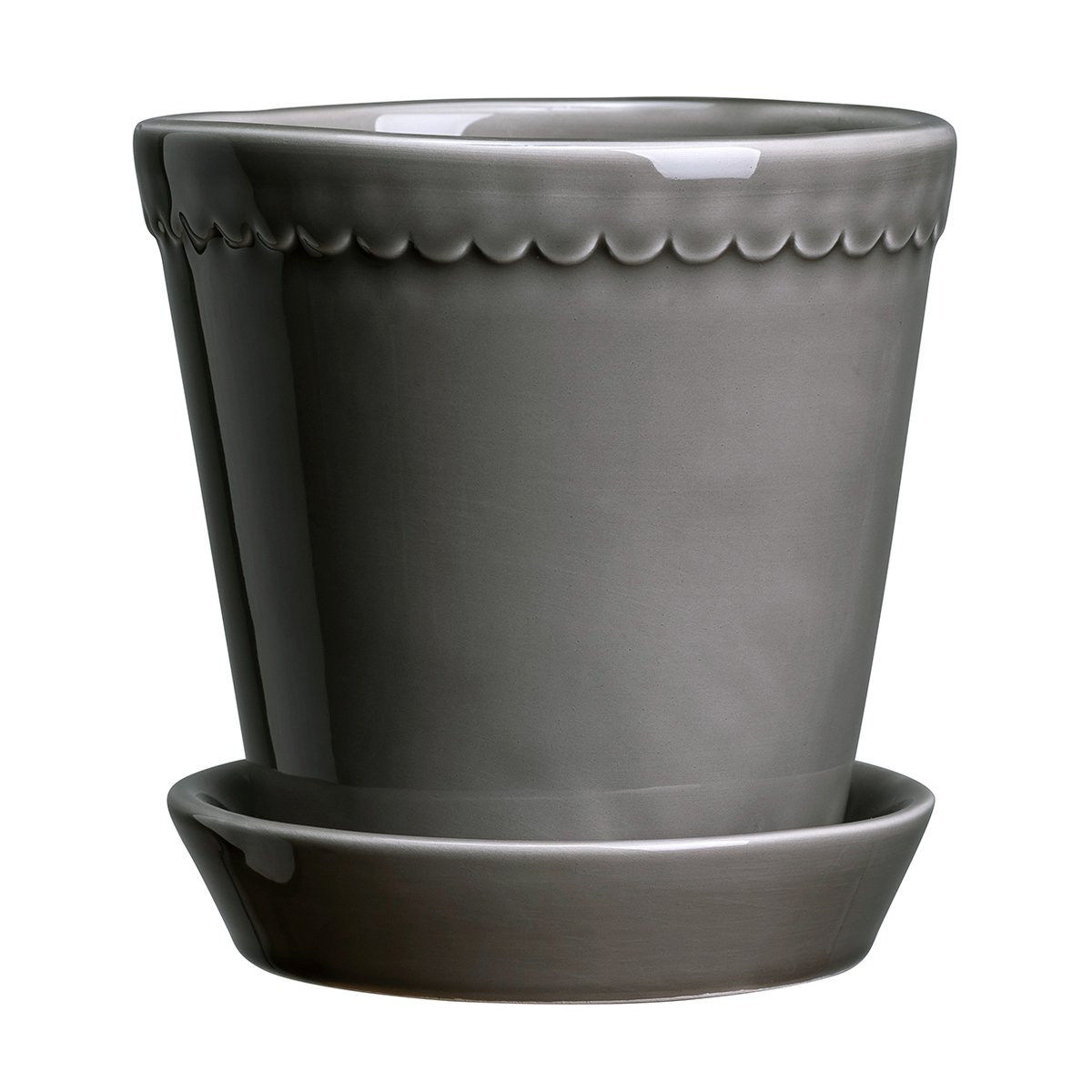 Helena ruukku lasitettu Ø18 cm Pearl grey